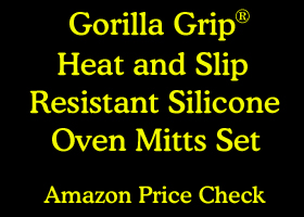 Gorilla Grip Heat and Slip Resistant Silicone Oven Mitts Set